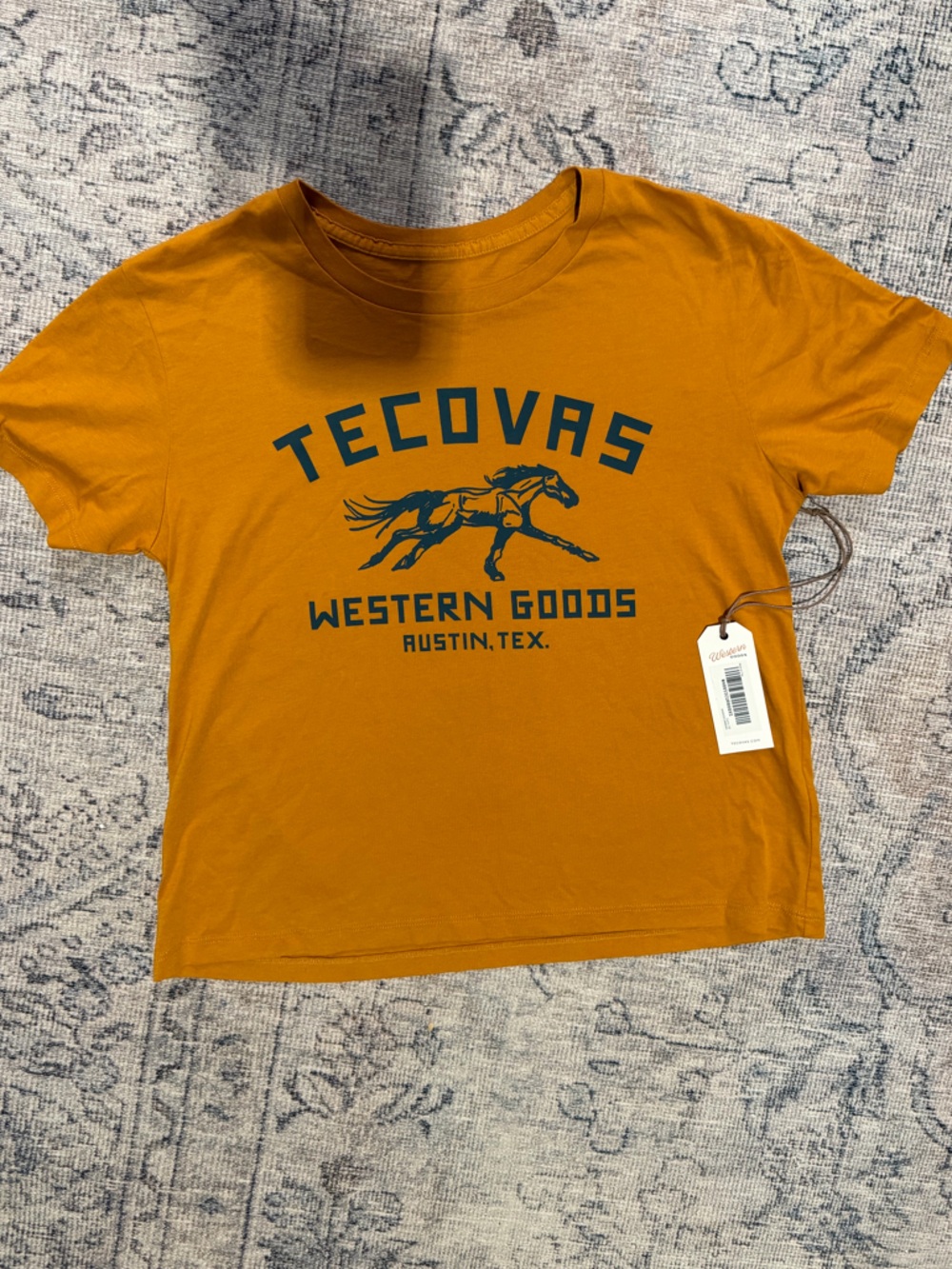 Tecovas Mustard Yellow Western Goods Graphic Tee